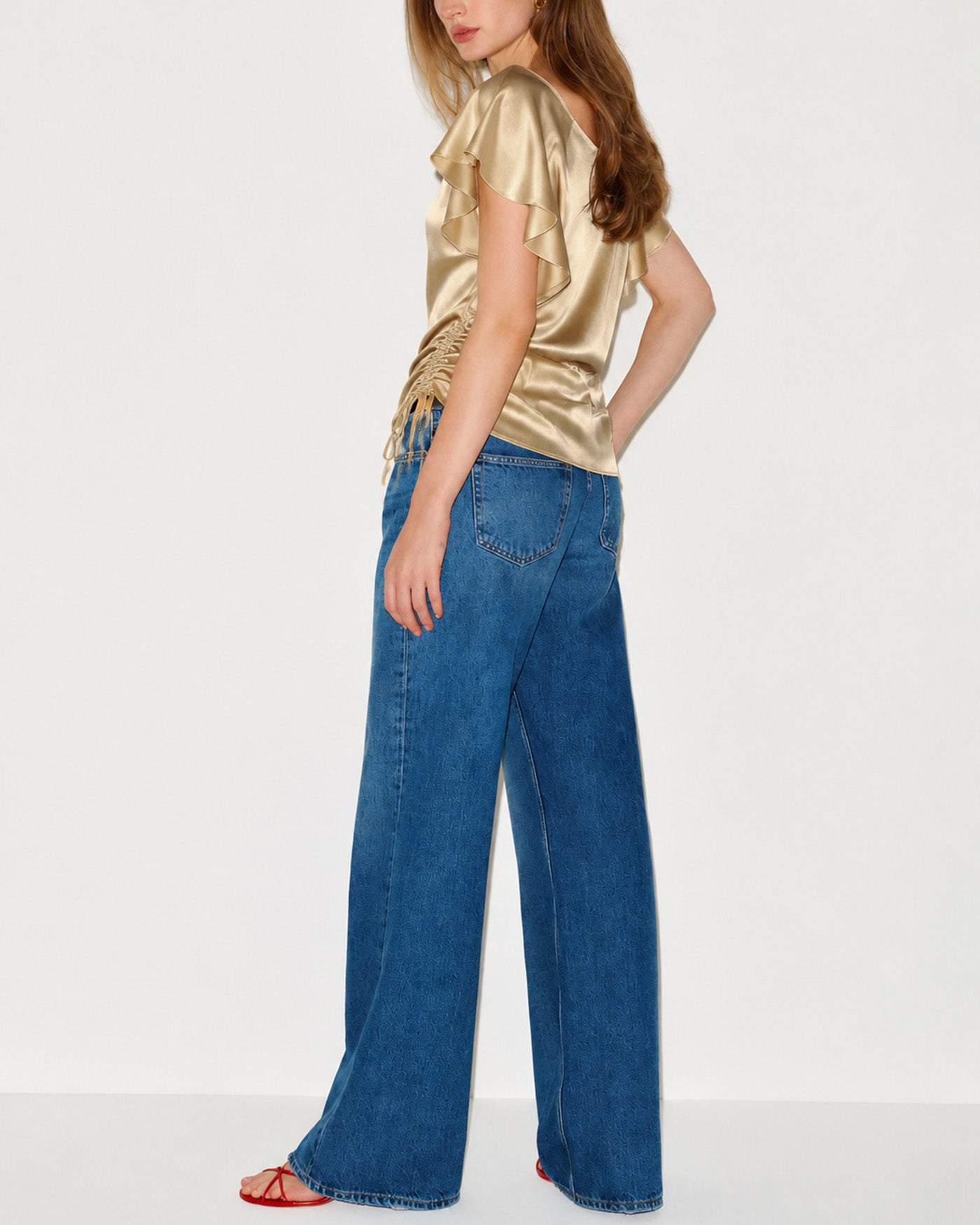 Pearl Sleeve Ruched Tee — photo 5