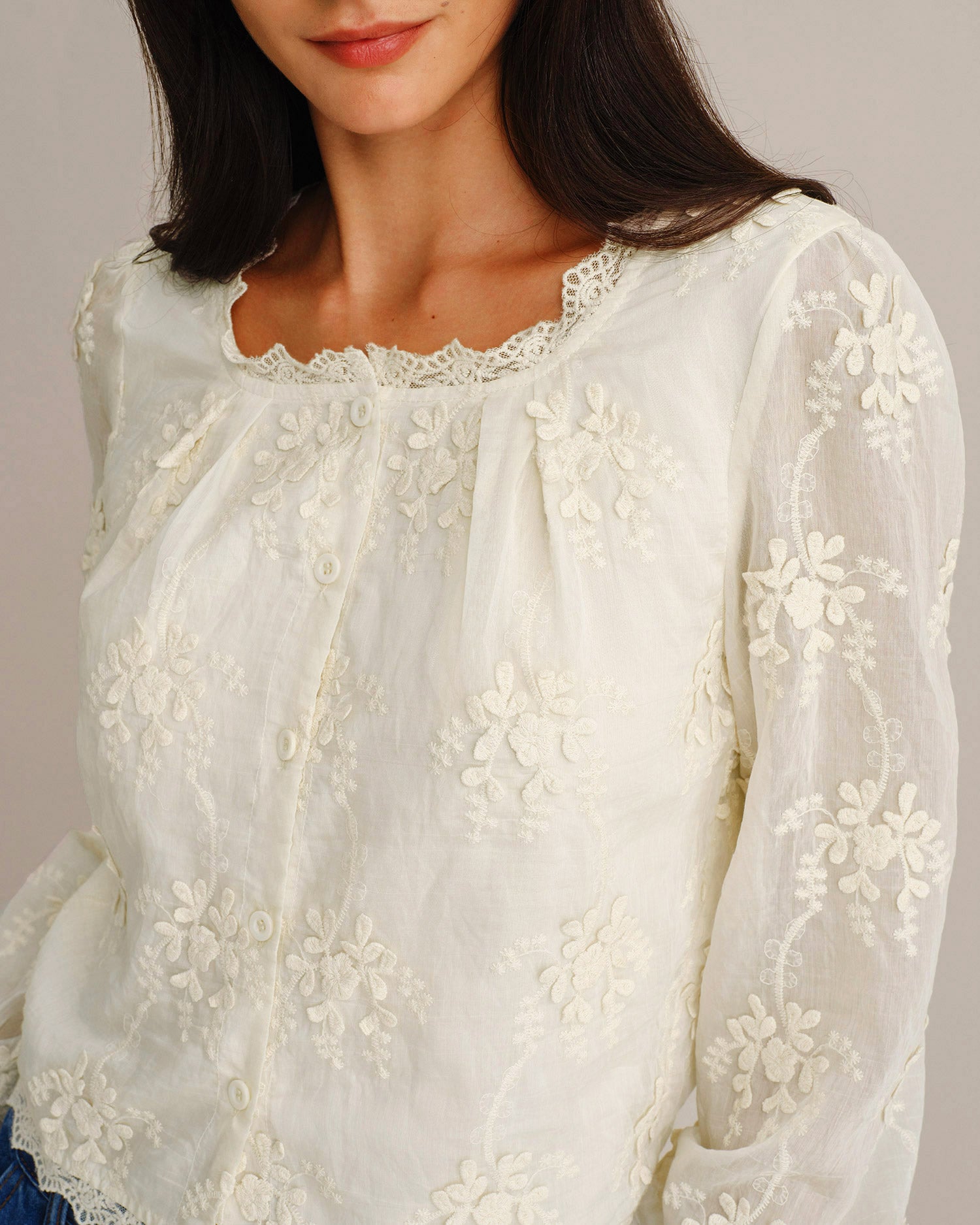Alice Flowers Button Tee — photo 4