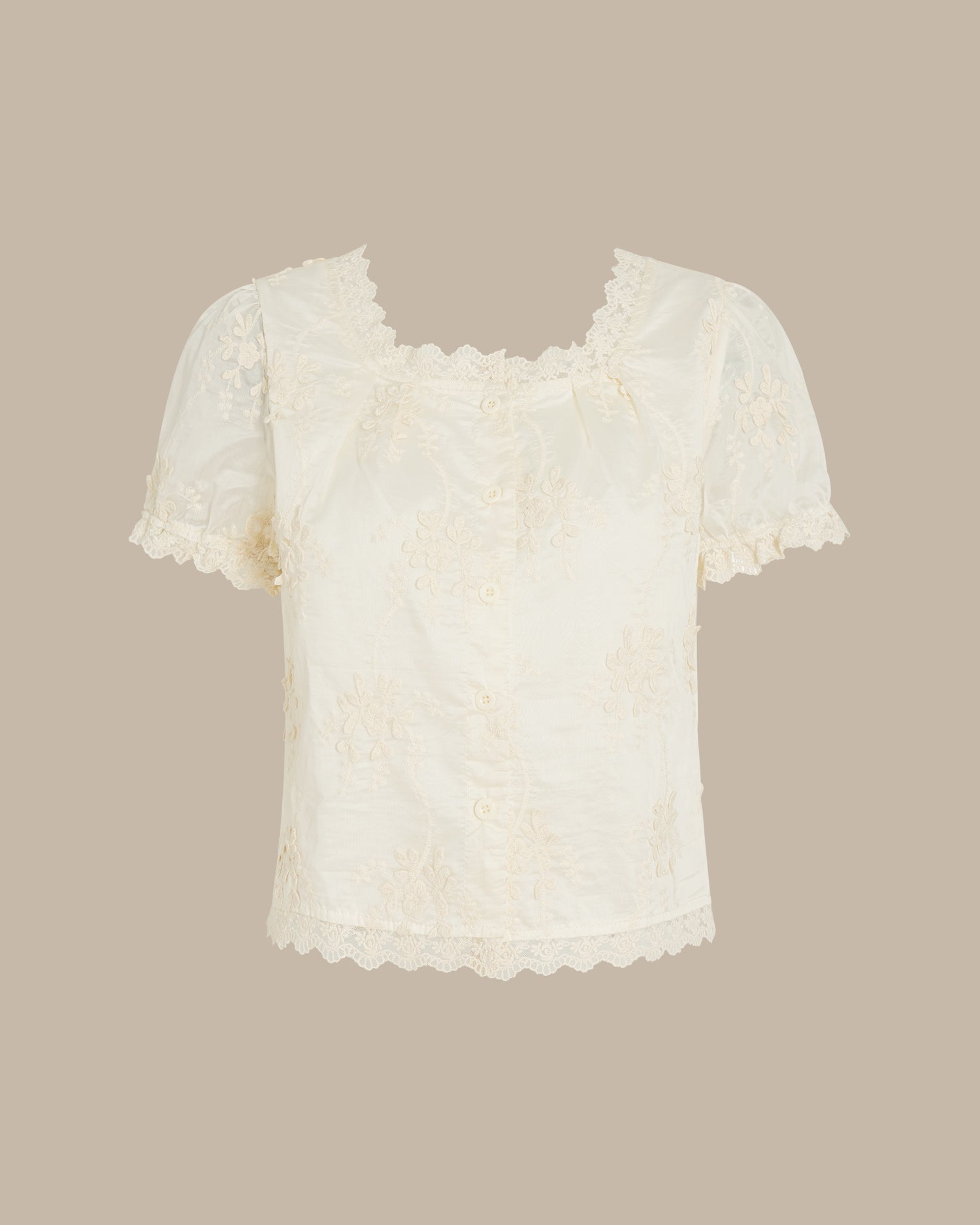 Mabel Floral Button Tee — photo 4