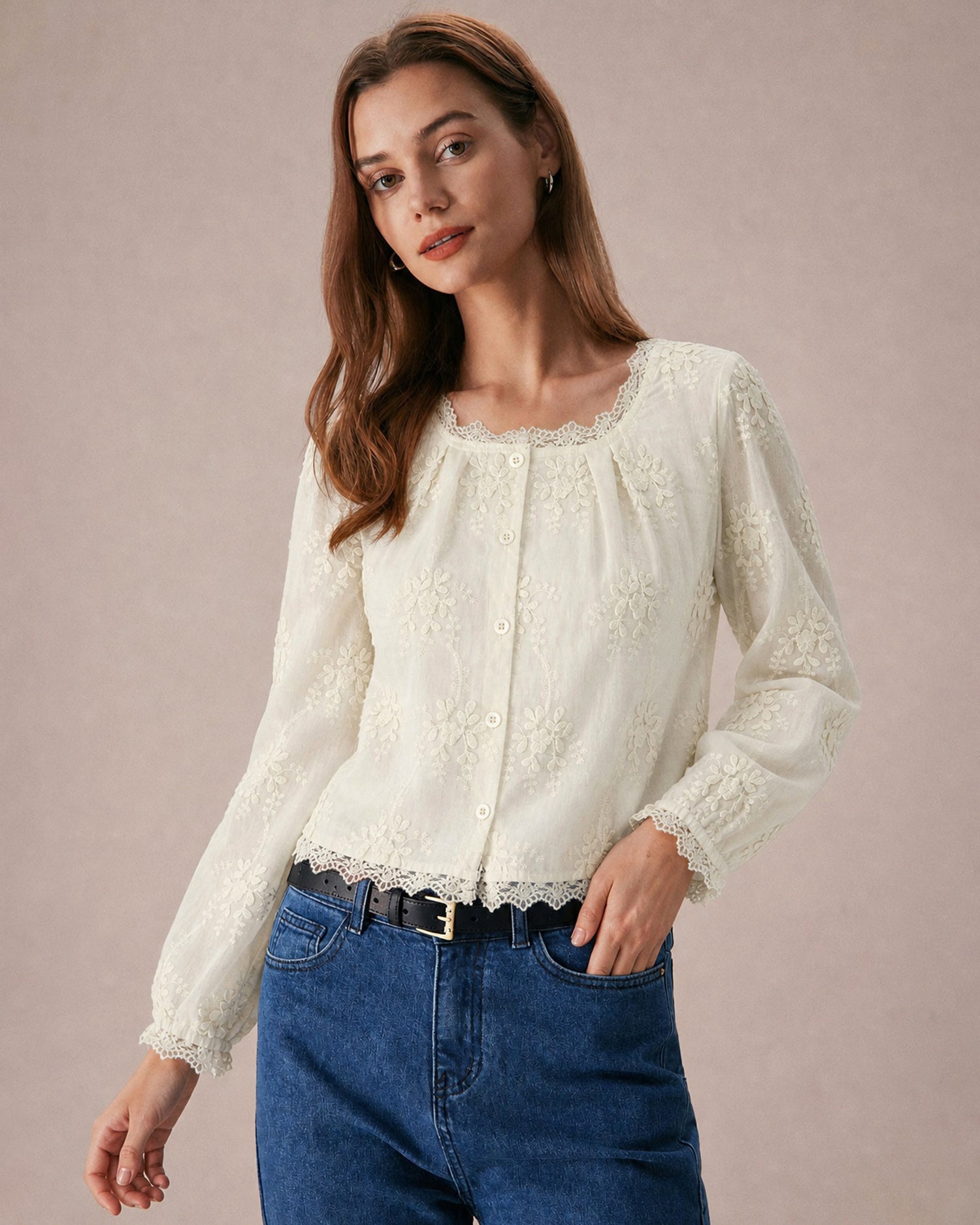 Alice Flowers Button Tee
