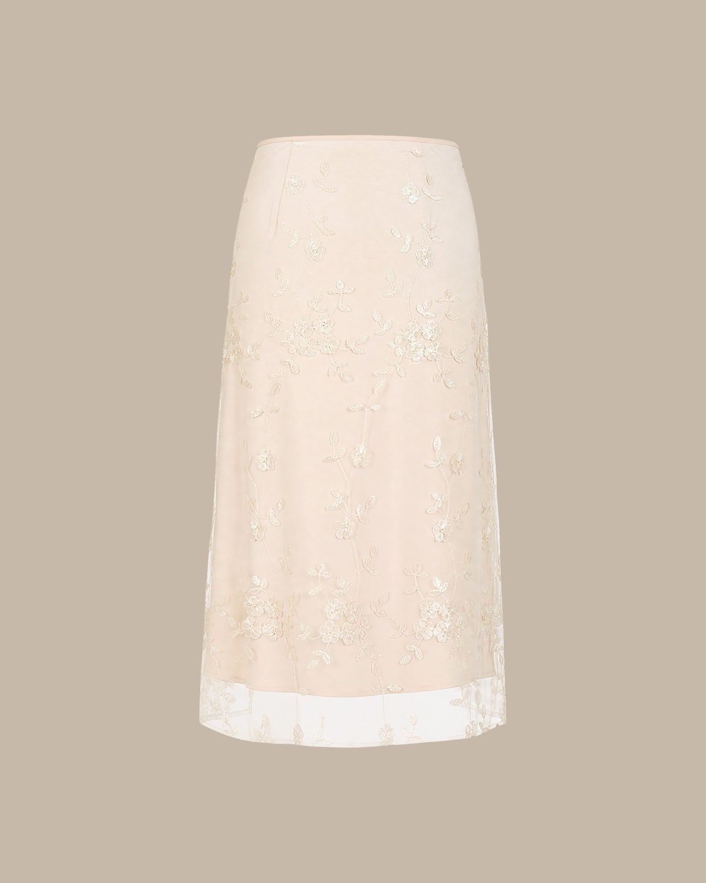 Flora Mesh Midi Skirt — photo 7