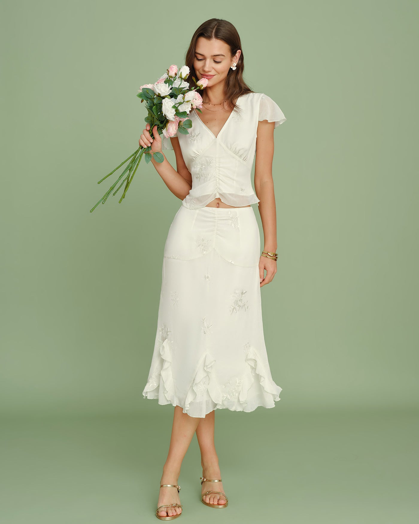 Daphne Ruffle Midi Skirt — photo 5