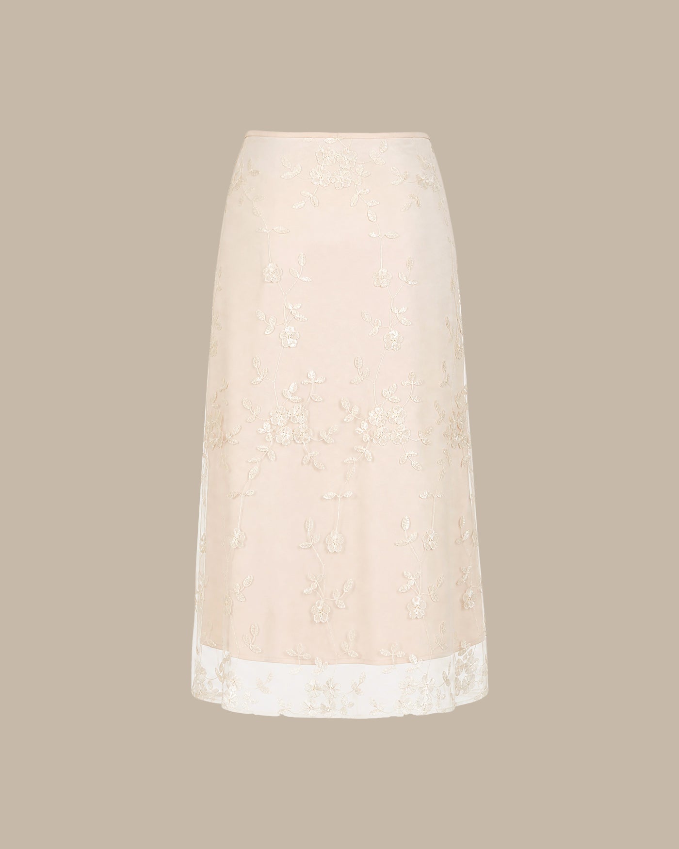 Flora Mesh Midi Skirt — photo 6