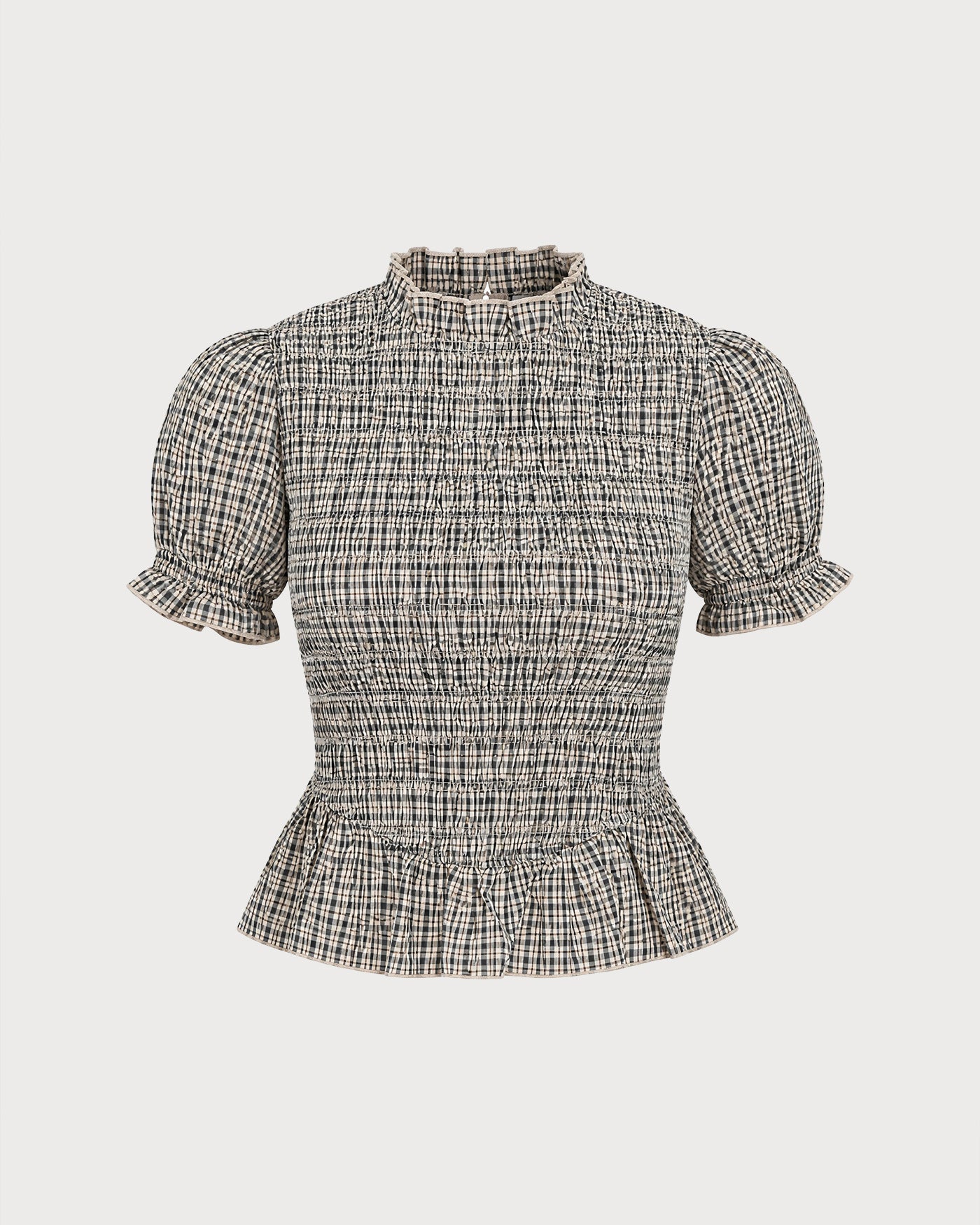 Hazel Shirred Plaid Tee — photo 5