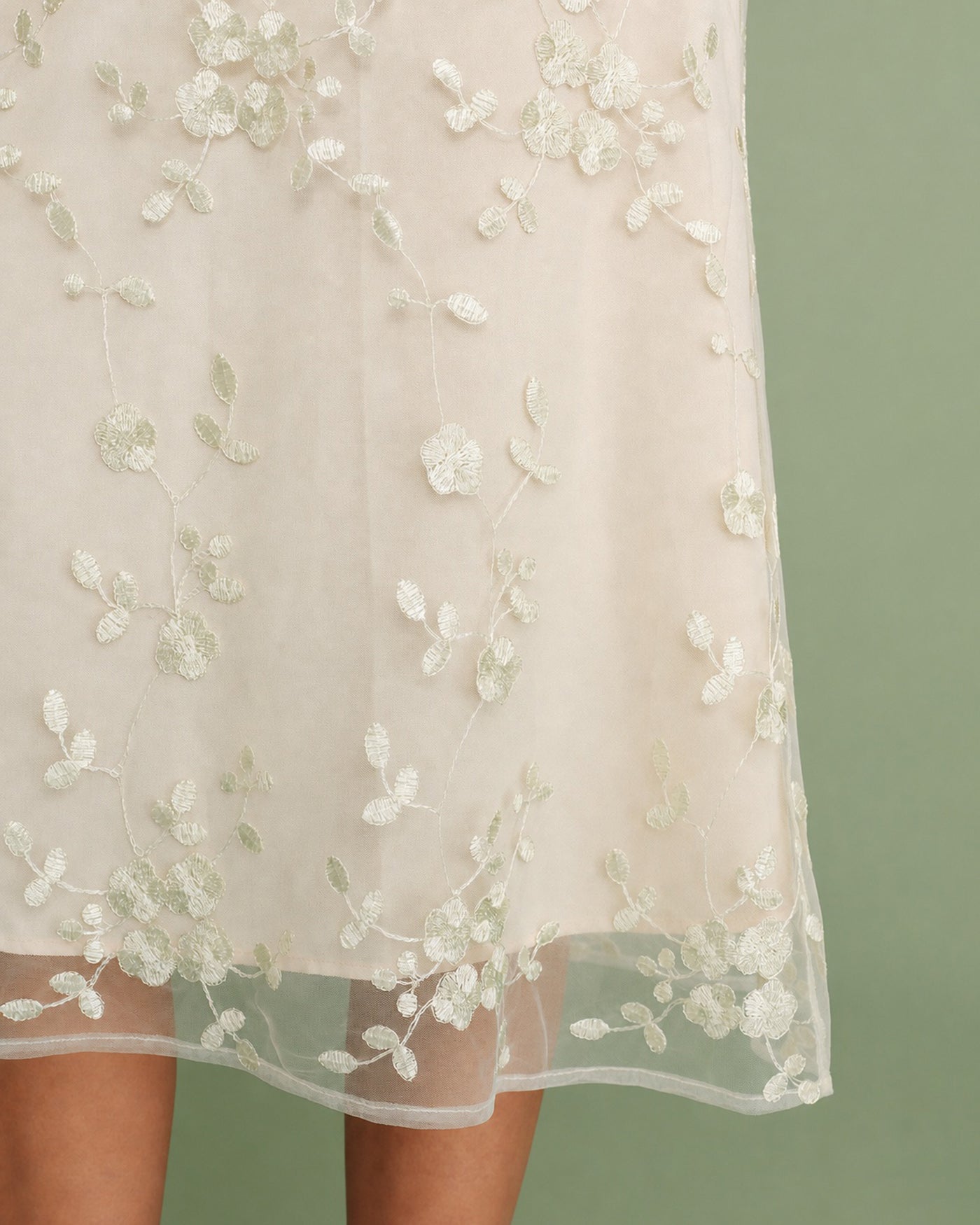 Flora Mesh Midi Skirt — photo 2