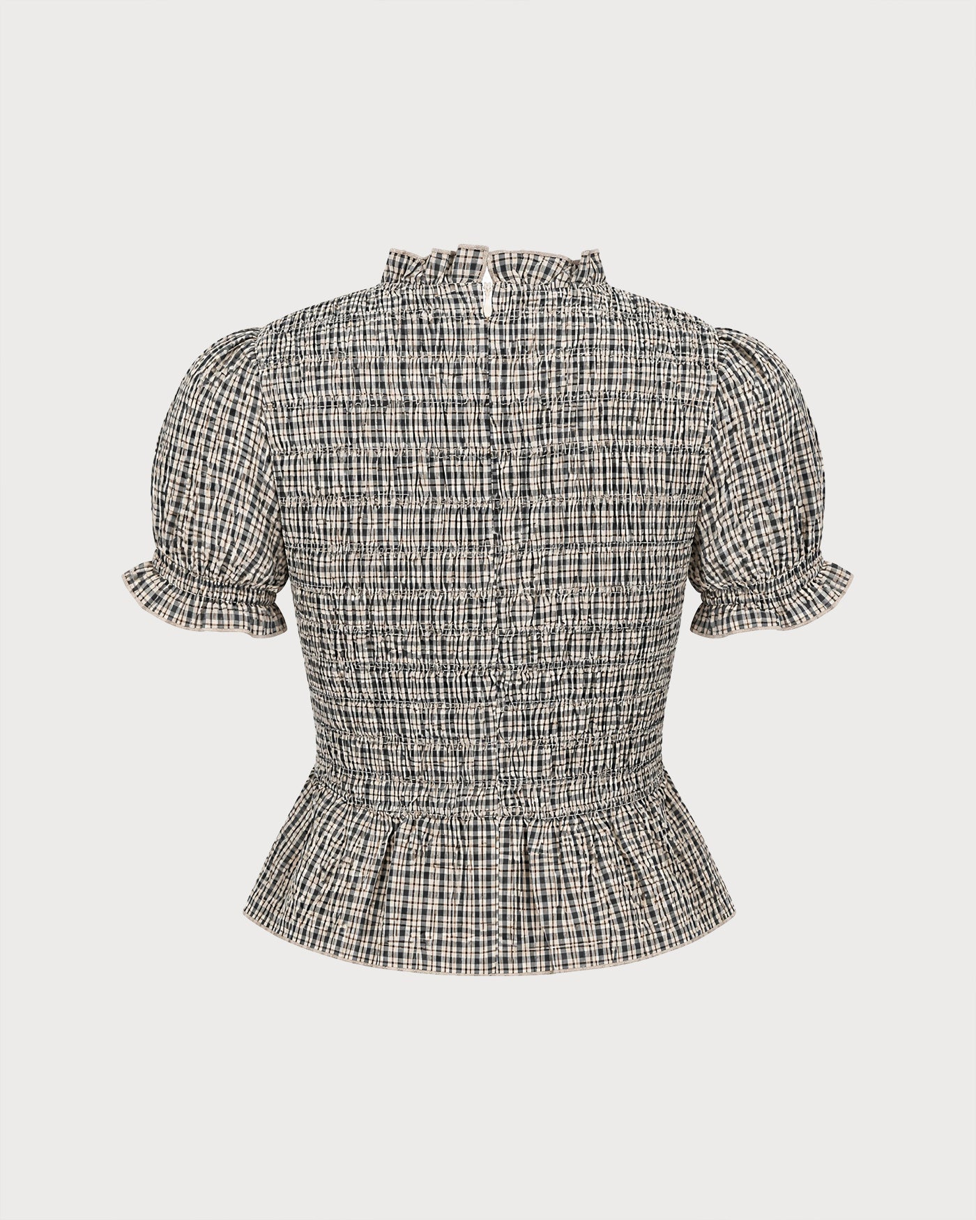 Hazel Shirred Plaid Tee — photo 6
