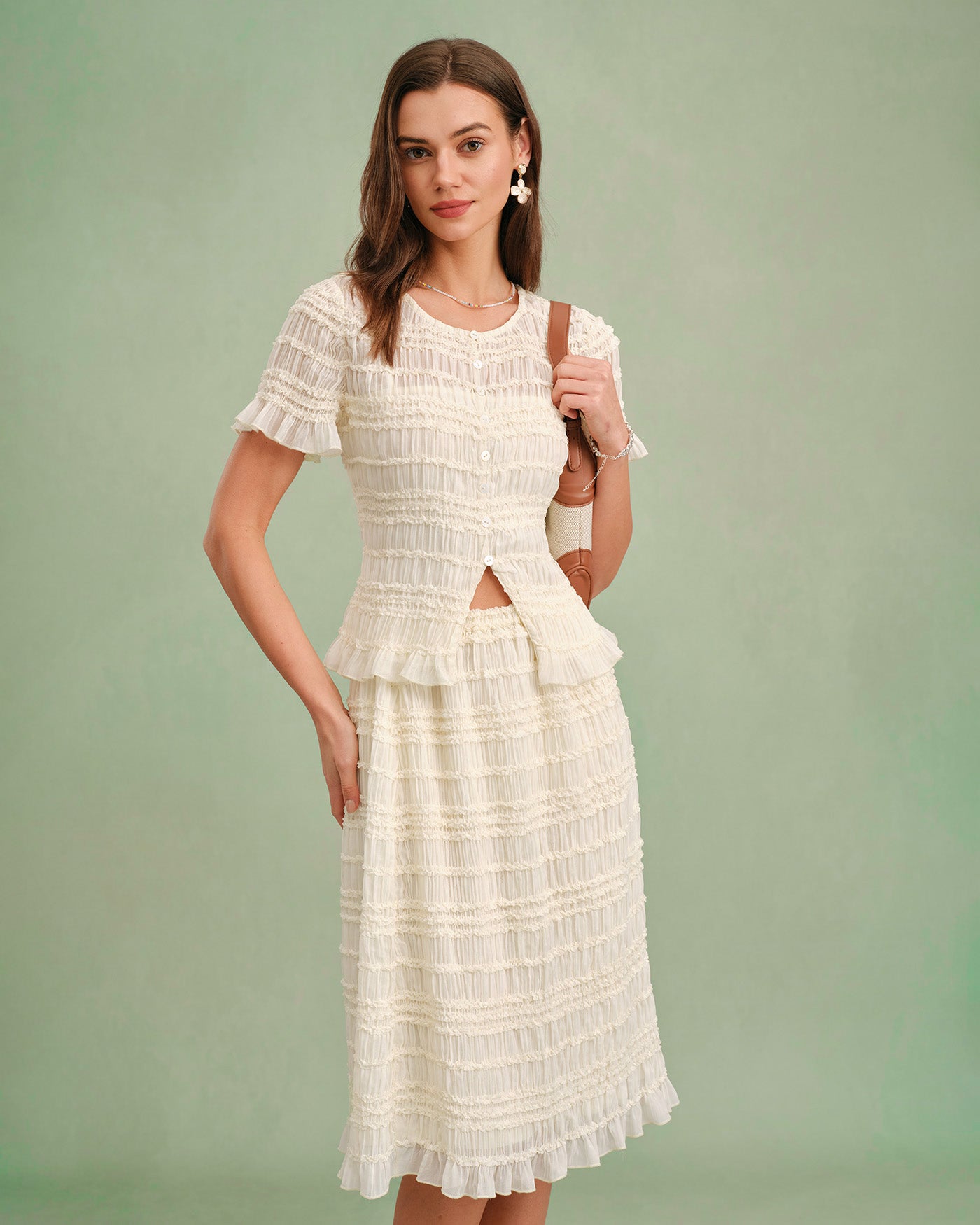 Lena Neck Shirred Tee — photo 3