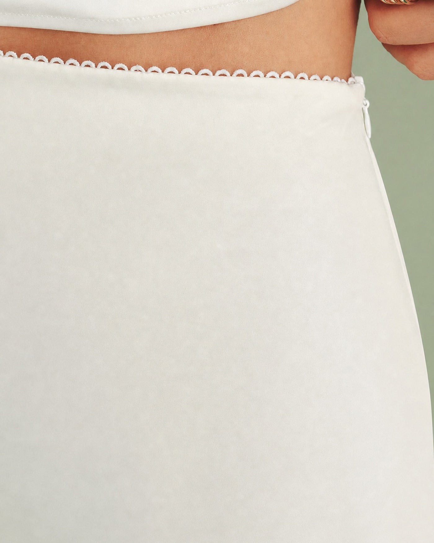 Violet Satin Mini Skirt — photo 2